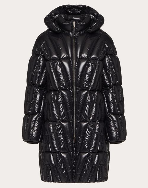 Valentino - Long Quilted Down Jacket - Black - Man - Man Ready To Wear Sale