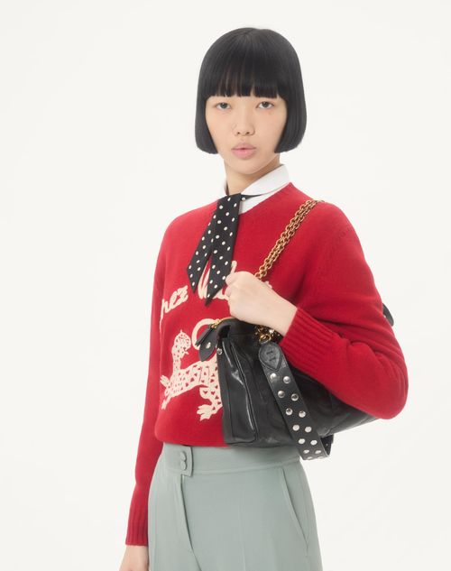 Valentino - Embroidered Wool Jumper - Paris - Woman - Shelf 1 - Wrtw Ss26 Pre - W1