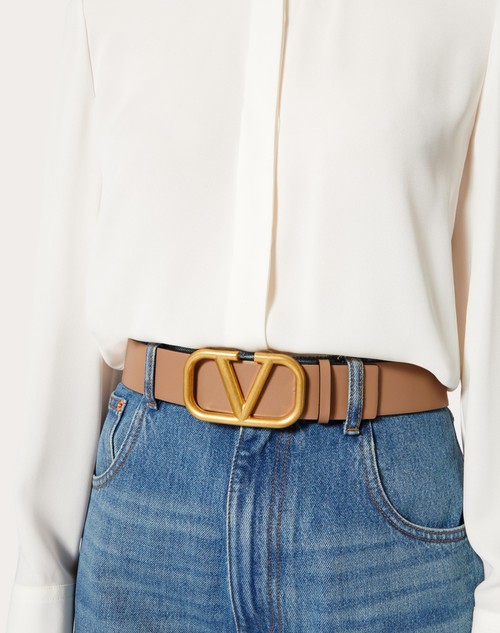 Valentino Garavani VLogo Signature leather belt - Black