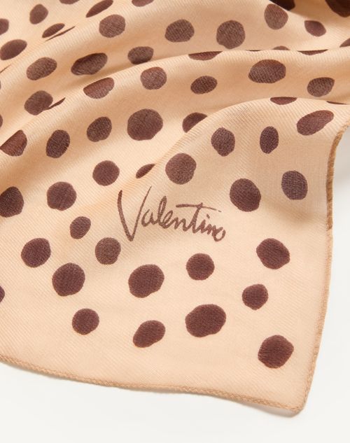 Valentino Garavani - Dalmata Plus De Pois Gepunktetes Haarband Aus Baumwolle Und Seide - Beige/schwarz/elfenbein - Frau - Softe Accessoires