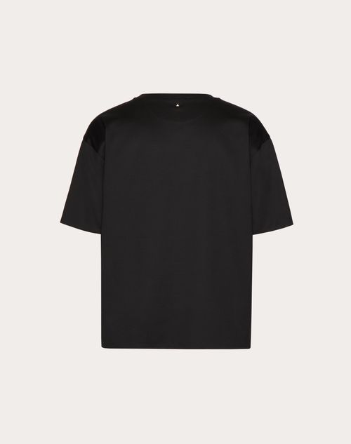 Valentino - Camiseta De Algodón Doble - Negro - Hombre - Rebajas Ready To Wear Para Hombre