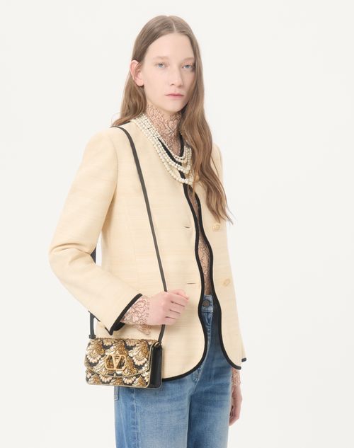 Valentino Garavani - Valentino Garavani Vain Small Embroidered Clutch - Multicolor - Woman - Shoulder Bags