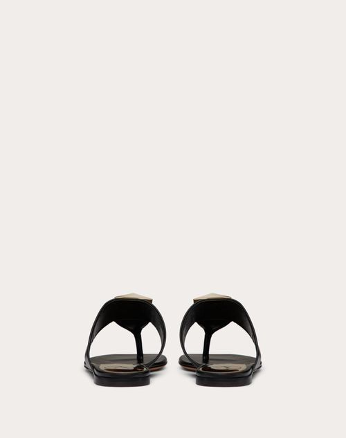 Black best sale flat slides