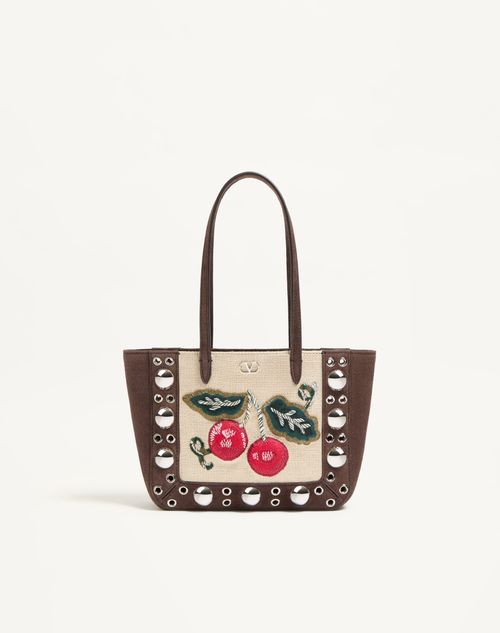Garavani Nellcôte Mini Embroidered Shopping Bag — WB0R89HCB_AYG