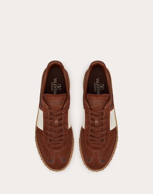 Upvillage Low Top Sneaker In Split Leather And Calfskin Upvillage Low Top Sneaker In Split Leather And Calfskin