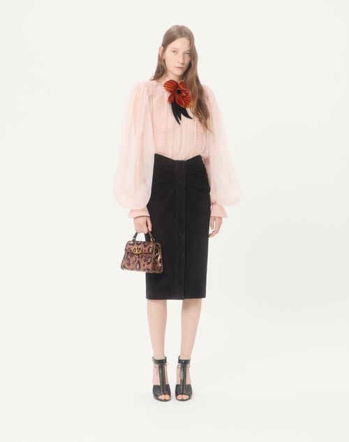 Valentino Garavani - Minibolso De Mano Valentino Garavani Vsling Con Bordado Animalier - Marrón/multicolor - Mujer - Bolsos Con Asa Superior