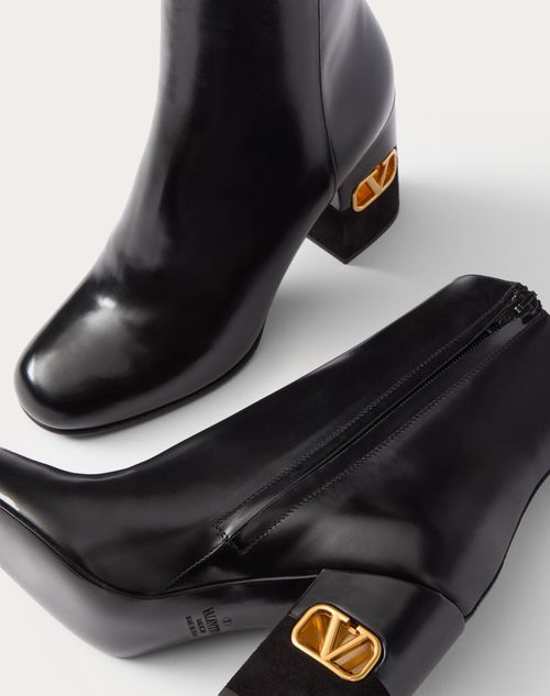 Valentino Garavani - Valentino Garavani Heritage Ankle Boot In Calfskin 90mm - Black - Woman - Boots