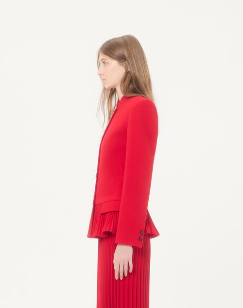 Valentino - Valentino Wool Crepe Jacket - Carmine Red - Woman - Jackets And Blazers