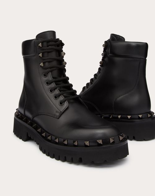 Valentino Garavani Untitled Leather Combat Boots