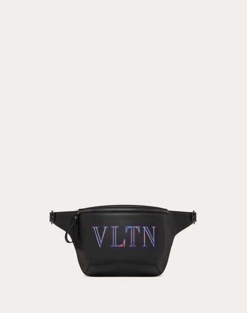 Valentino Garavani - Vltn Neon Leather Belt Bag - Black/multicolor - Man - Belt Bags