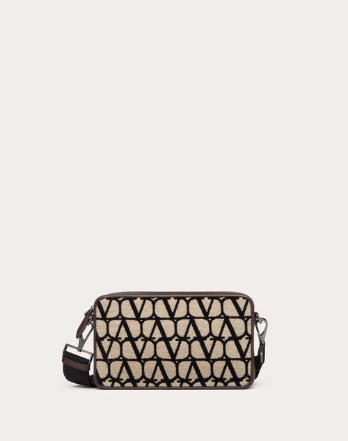 Valentino Garavani - Toile Iconographe Shoulder Bag With Leather Details - Beige/black - Man - Shelf - M Bags - Toile Iconographe