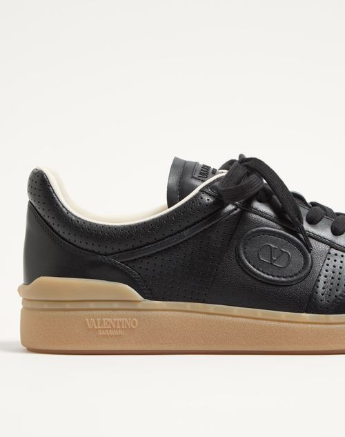 Valentino Garavani - Upvillage Low-top Sneaker In Perforated Nappa Leather - Black - Man - Sneakers