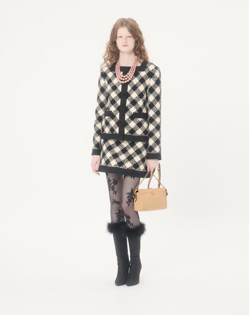 Valentino Garavani - Valentino Garavani Panthea Small Shoulder Bag In Nappa Leather With A Chevron Pattern - Gold Beige - Woman - Shoulder Bags