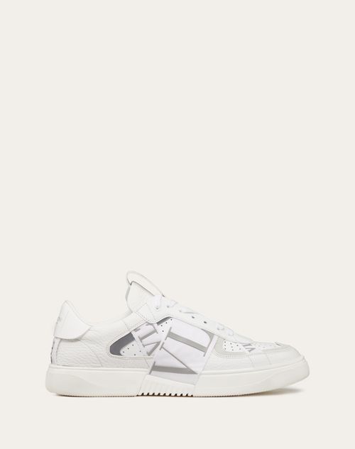 valenti low top vl7n white calfskin white gold canvas