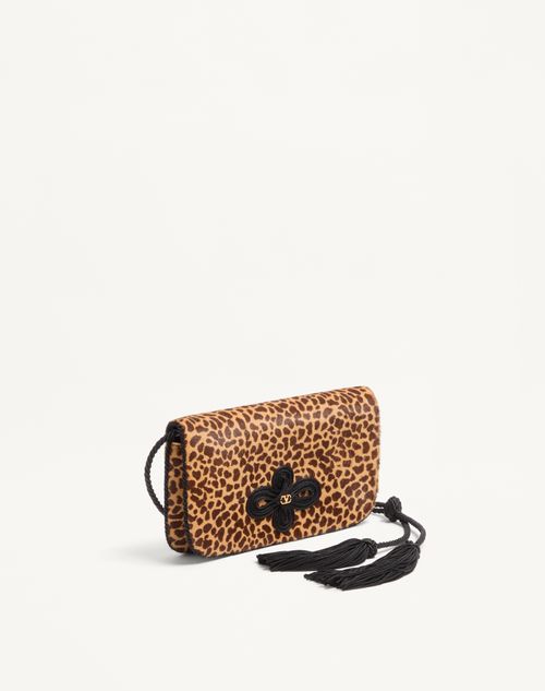 Valentino Garavani - Mini Sac Porté Épaule Sans Fin En Cuir De Veau À Effet Pony Imprimé Animale - Animalier - Femme - Pochettes