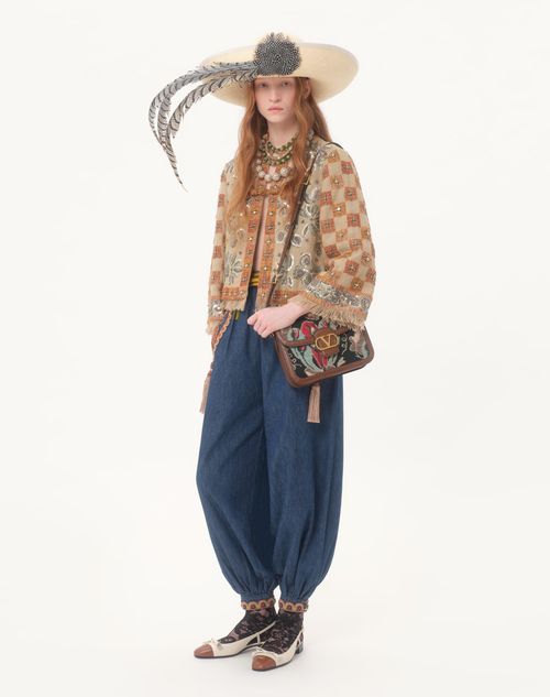 Valentino - Embroidered Linen Jacket - Multicolor - Woman - Jackets And Blazers