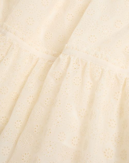 Valentino - Sangallo Dress With Daisy Polka Dot Pattern - Ivory - Woman - Woman Ready To Wear Sale
