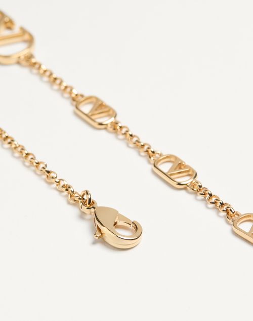 Valentino Garavani - VLOGO SIGNATURE METAL NECKLACE - Gold - Woman - Jewellery