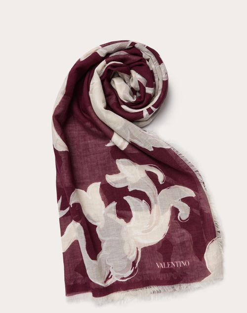 Valentino Garavani - Metamorphos Gryphon Shawl In Cotton And Cashmere - Multicolour - Woman - Soft Accessories