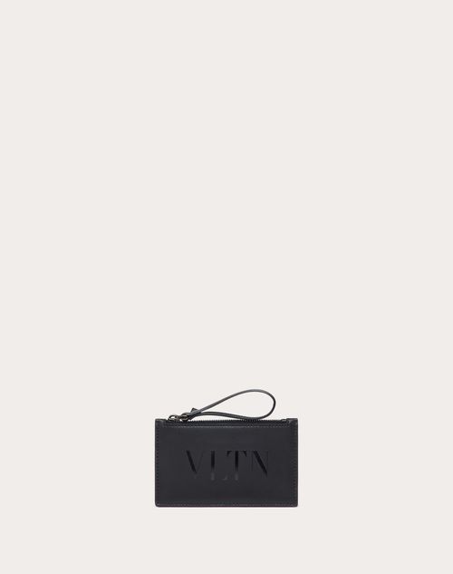 Valentino Garavani - Vltn Cardholder - Black - Man - Wallets And Small Leather Goods