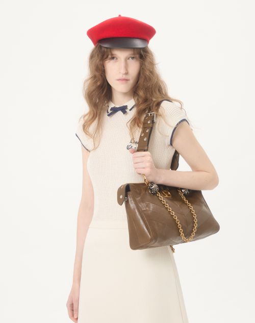 Valentino - Knitted Dress - Birch/provence Blue/birch - Woman - Dresses