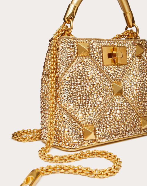 Roman Stud Rhinestone Handbag for Brass | Valentino US