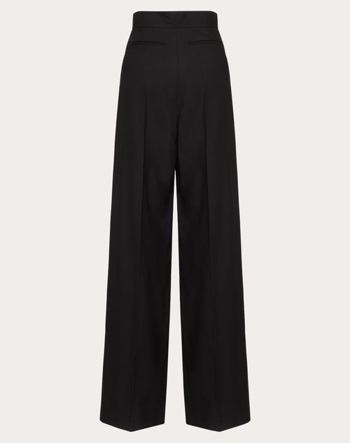 Valentino - Formal Natté Trousers - Black - Woman - Trousers And Shorts