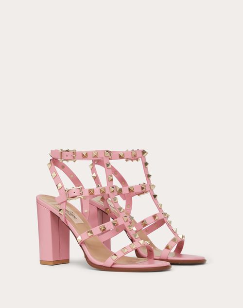 Valentino Garavani - Rockstud Ankle Strap Sandal 90 Mm - Candy Rose - Woman - Rockstud Sandals - Shoes