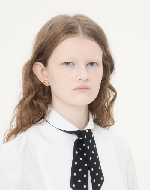 Valentino Garavani - Ovalette Earrings In Metal And Swarovski® Crystals - Gold/crystal - Woman - Jewellery