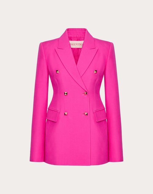 Valentino - 크레이프 쿠튀르 재킷 - Pink Pp - 여성 - 코트 / 아우터웨어