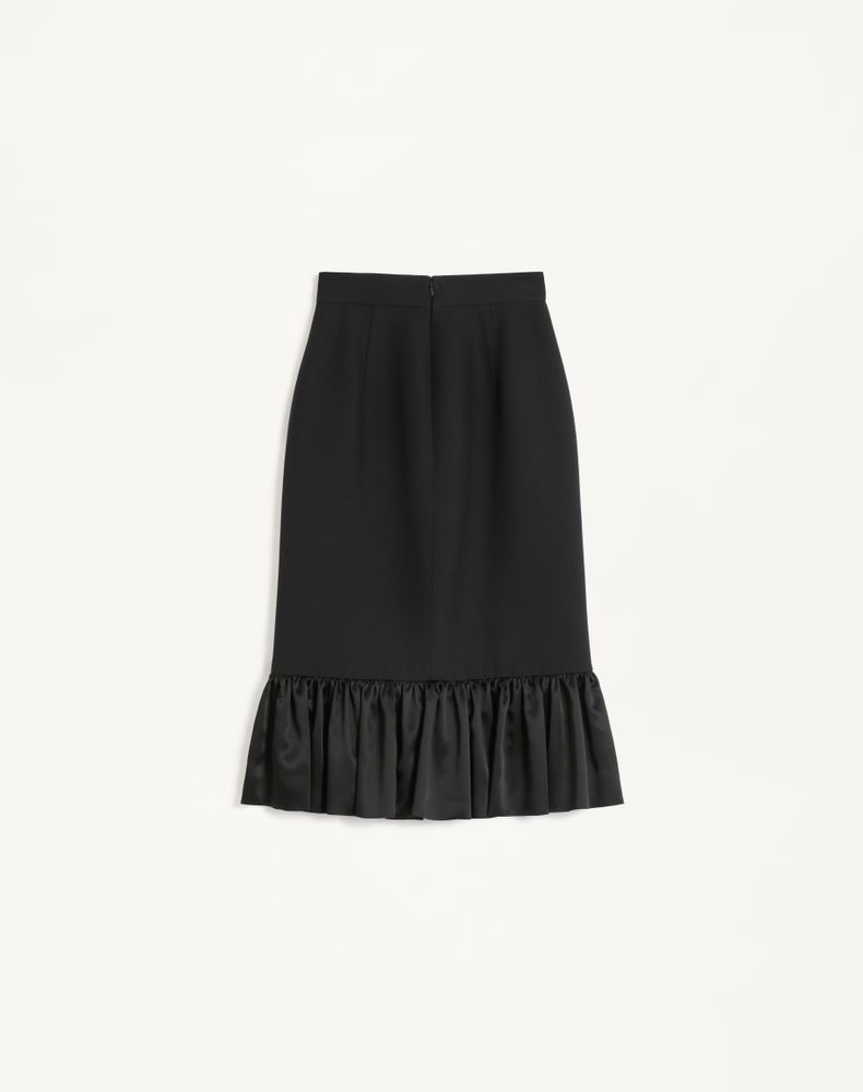 Valentino Crepe Couture Midi Skirt Woman Black 38