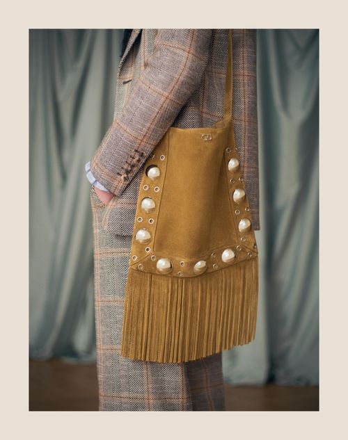 Suede Crossbody Fringe Purse