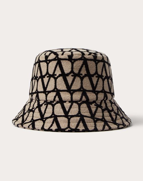 Valentino Garavani - Toile Iconographe Bucket Hat - Beige/black - Woman - Hats And Gloves