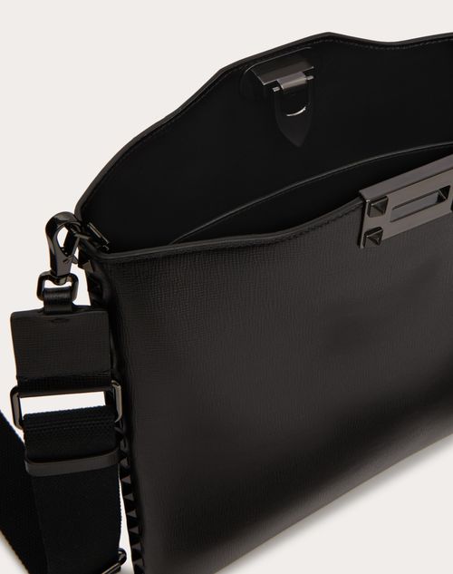 Black Rockstud leather cross-body bag, Valentino Garavani