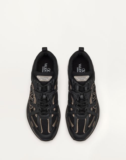 Vlogo Easyjog Low-top Sneaker In Calfskin And Fabric for Man Vlogo Easyjog Low-top Sneaker In Calfskin And Fabric for Man