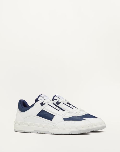 Valentino Garavani - Freedots Low-top Sneaker In Calfskin - Blue/white - Man - Shelf - Freedots - M