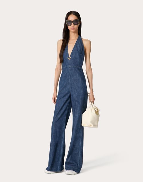 Valentino - Mono De Chambray Denim - Denim - Mujer - Denim