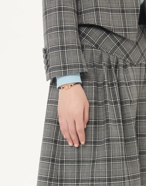 Valentino Garavani - Valentino Vlogo Signature Cotton Bracelet - Black - Woman - Jewellery