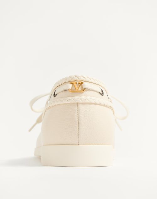 Valentino Garavani - Palm Avenue Kidskin Boat Shoe - Ivory - Man - Man Shoes Private Promotions