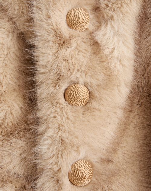Valentino - ABRIGO DE PIEL SINTÉTICA  - Beis/marrón - Mujer - Abrigos Y Chaquetas