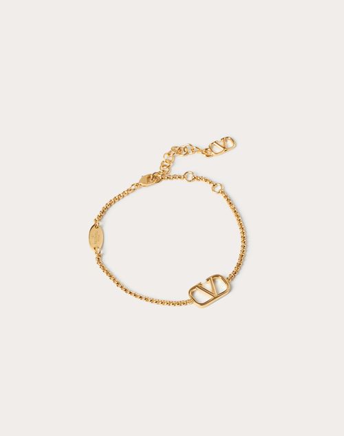 Vlogo Signature Metal Bracelet for Woman in Gold | Valentino US