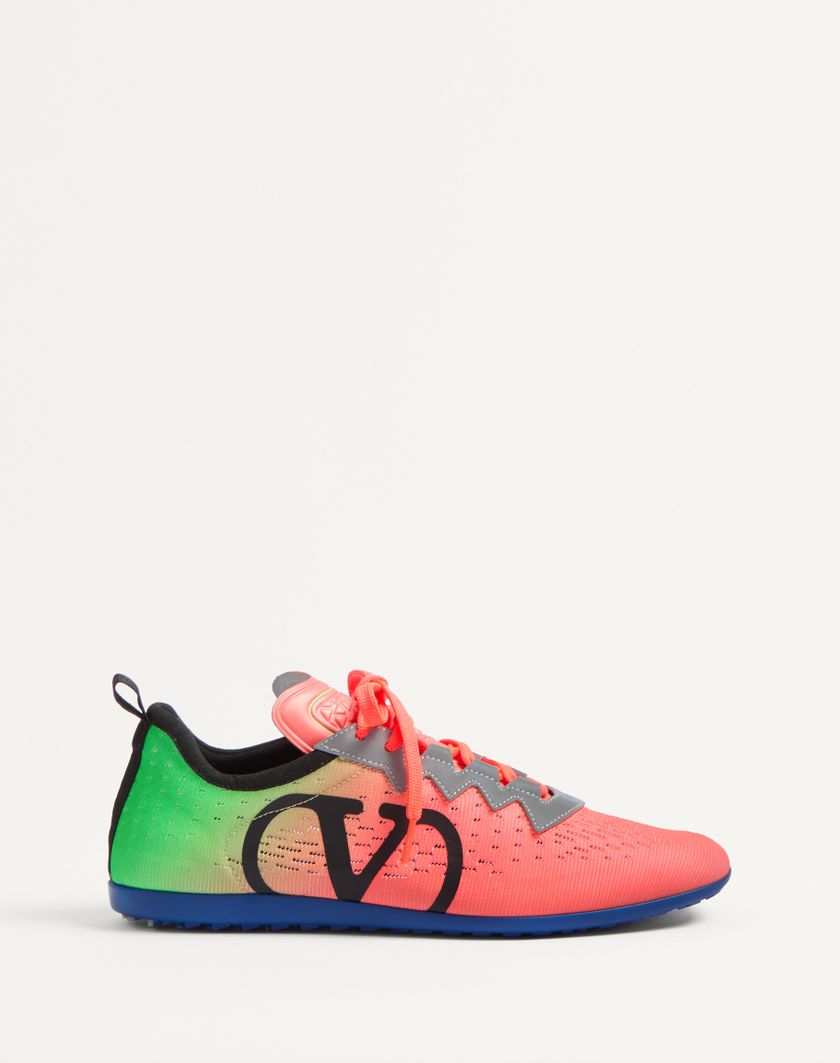 Valentino Handbags Sneaker Chromathon In Tessuto Tecnico per Uomo in Lime/orange Fluo/nero/grigio | Valentino IT