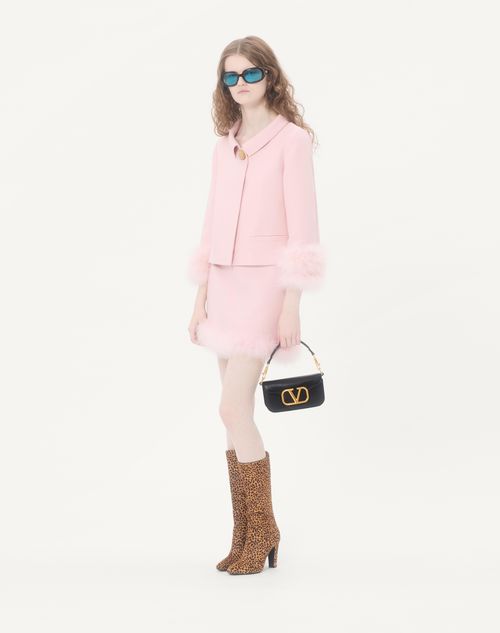 Valentino Garavani - Petit Sac Porté Épaule Valentino Garavani Locò En Cuir De Veau - Noir - Femme - Sacs Porté Épaule