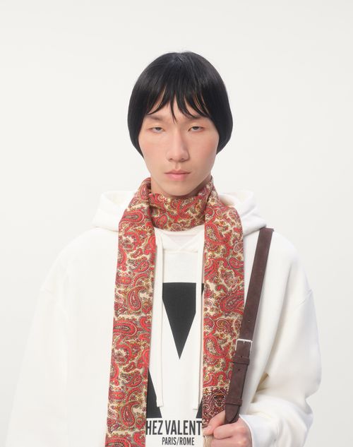 Cotton Hooded Sweatshirt With Chez Valentino Print for Man Cotton Hooded Sweatshirt With Chez Valentino Print for Man