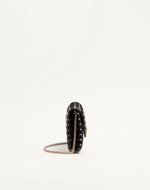 Valentino Garavani - Rockstud Spike Nappa Leather Crossbody Clutch Bag - Black - Woman - Clutches