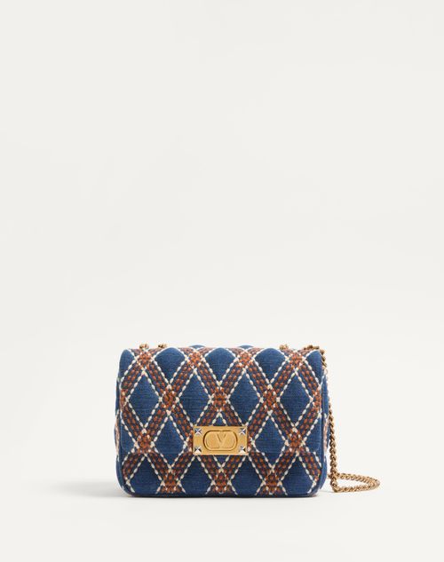 Valentino Garavani - Valentino Garavani Quiltie 67 Medium Denim Shoulder Bag - Denim - Woman - Woman Bags & Accessories Sale