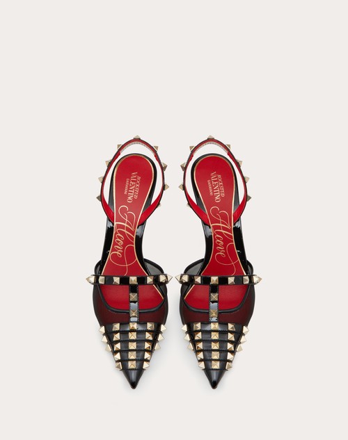 valentino rockstud leather slingback pump