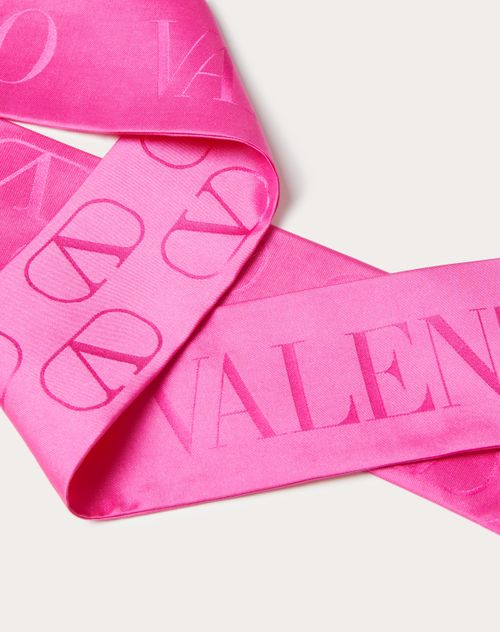 Valentino Garavani - Vロゴ シグネチャー シルク バンドゥスカーフ - Pink Pp - 女性 - スカーフ