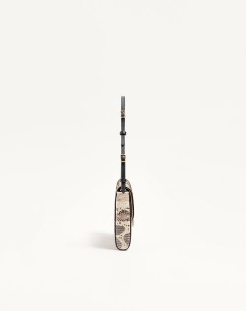 Valentino Garavani - Borsa A Spalla Piccola Valentino Garavani Devain In Tejus - Grigio/nero - Donna - Borse