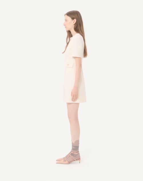 Valentino - Crepe Couture Short Dress - Vanilla - Woman - Dresses
